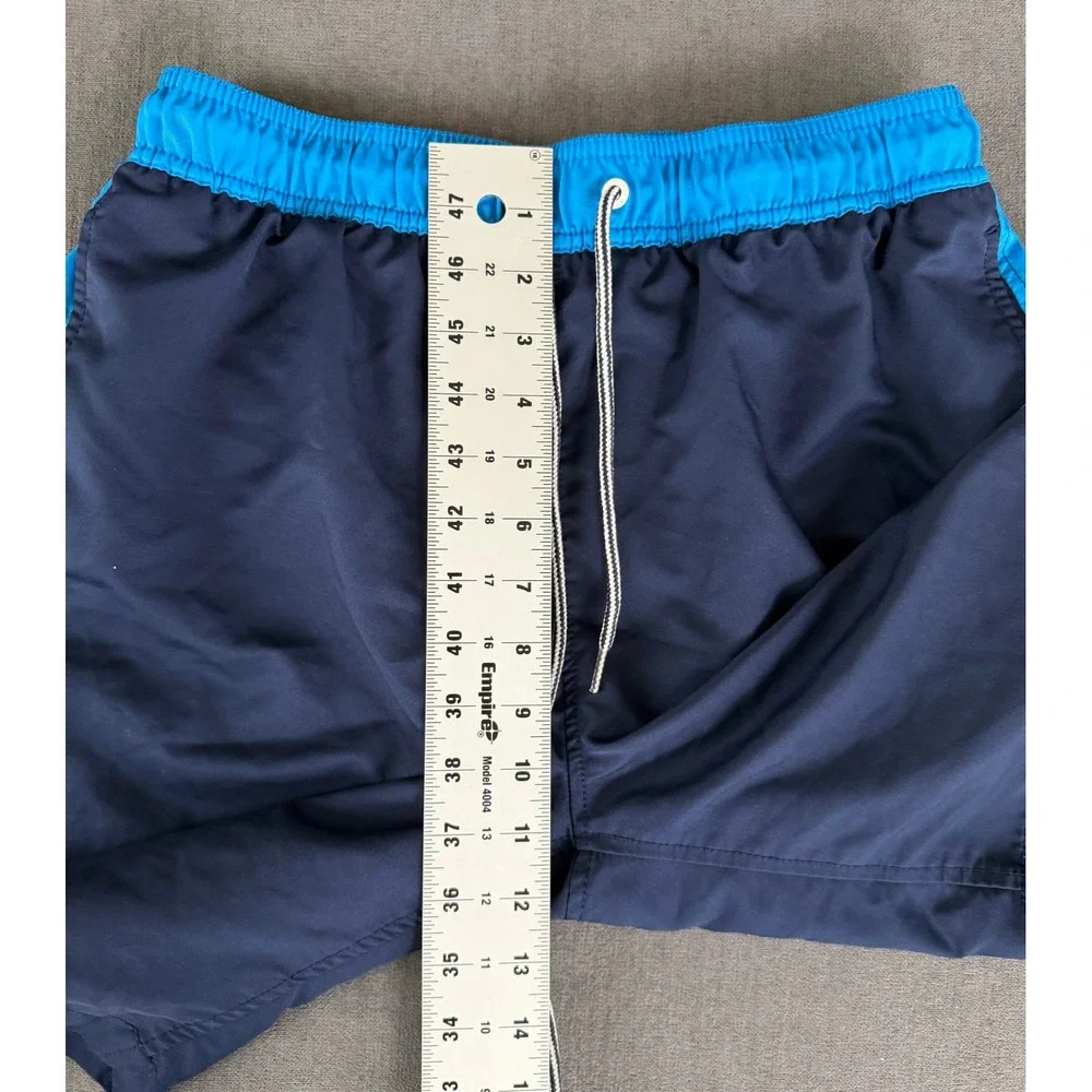 Speedo‎ Men Blue Athletic Swim Trunks Size M Lined Drawstring Summer Swim Beach